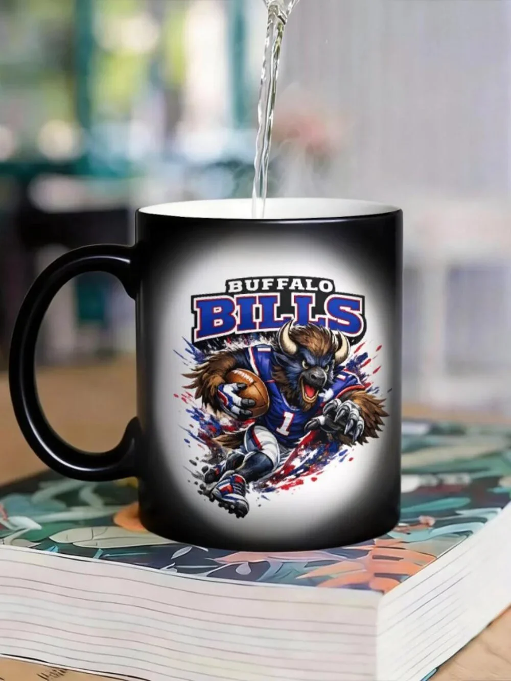 Buffalo Bills Matte Heat Changing Mug NFL Fan Cup 11oz